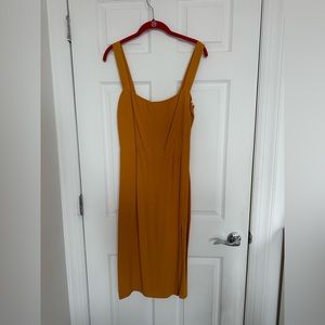 Reformation size 6 knee-length dress in mustard yellow